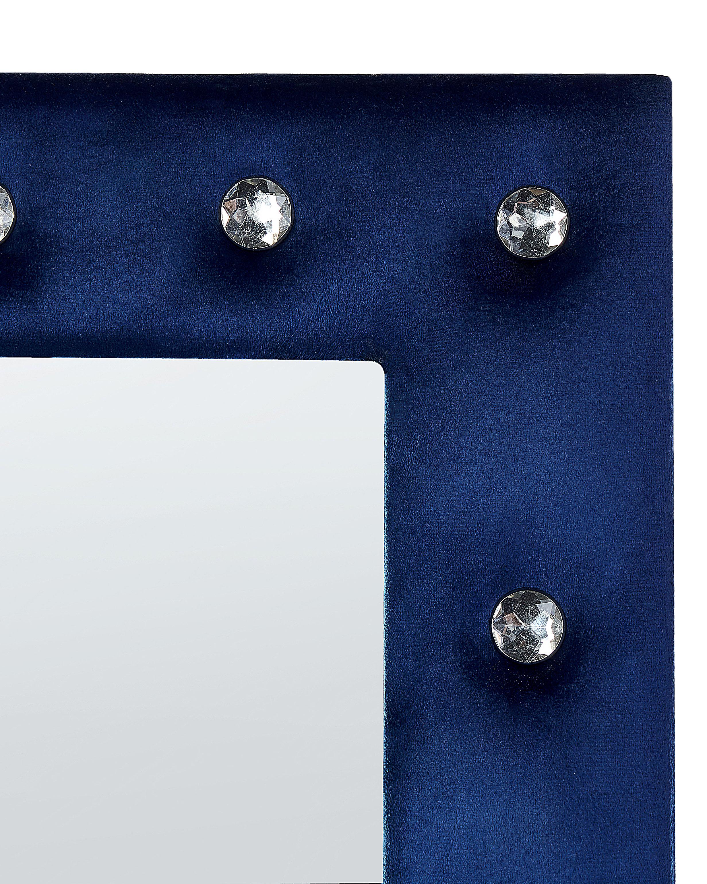 Staande spiegel ANSOUIS 150 cm Fluweel Marineblauw