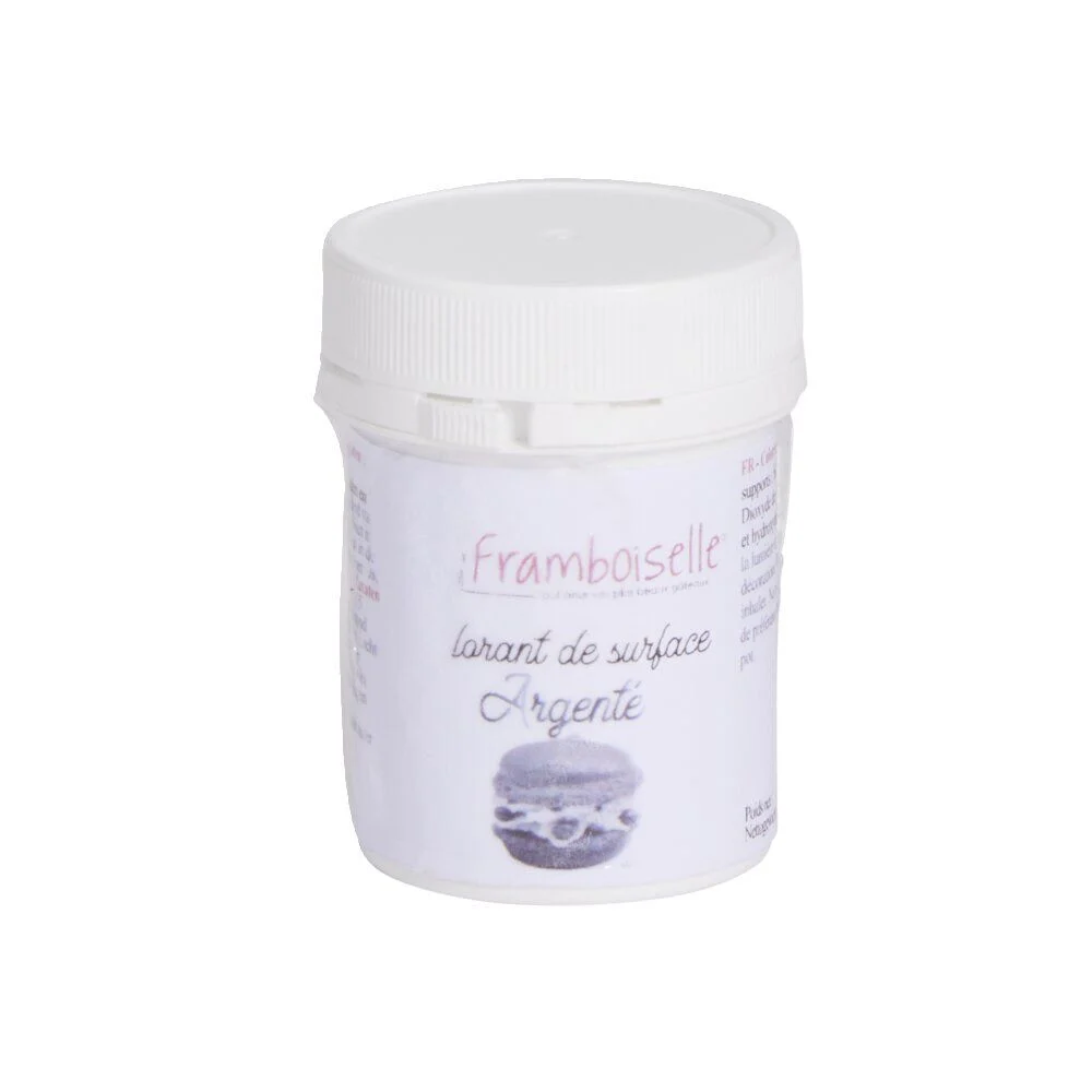 Colorant alimentaire de surface couleur argenté - pot de 5gr