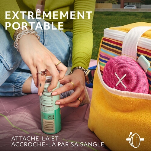 Enceinte sans fil Ultimate Ears MINIROLL Pink