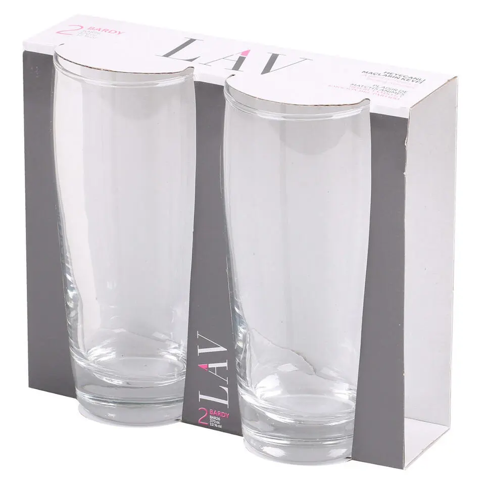 LAV Bierglazen - 2x - 380 ml/0,38L - stevig glas - Stijlvolle glazen
