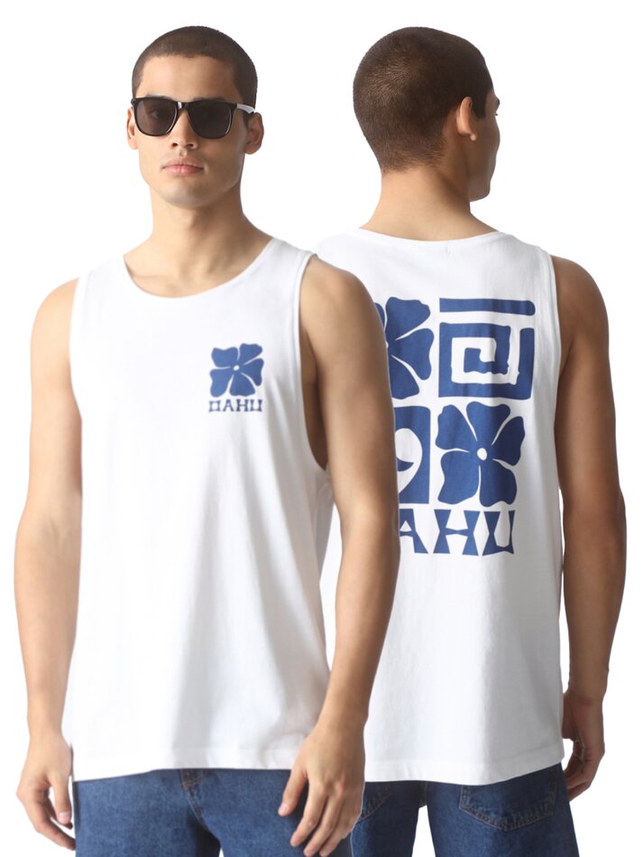 Regata estampada - Branca