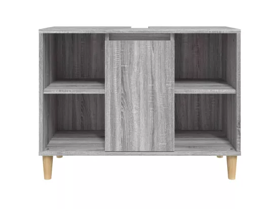 Meuble d'évier sonoma gris 80x33x60 cm bois d'ingénierie