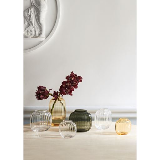 Holmegaard Primula Oval Vase, Smoke, 17,5 cm