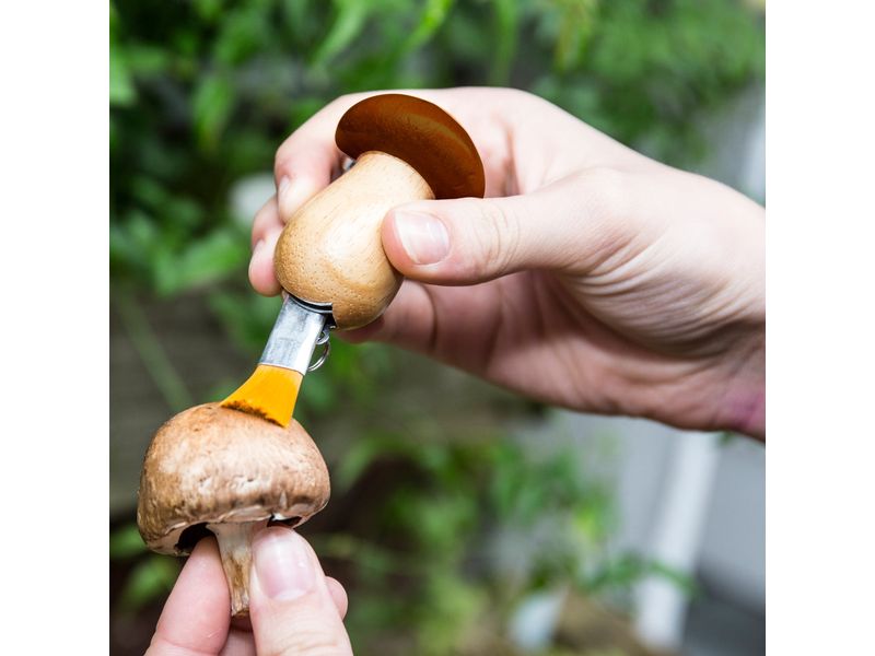 Kikkerland Schlüsselanhänger Pilz Braun Schlüsselring