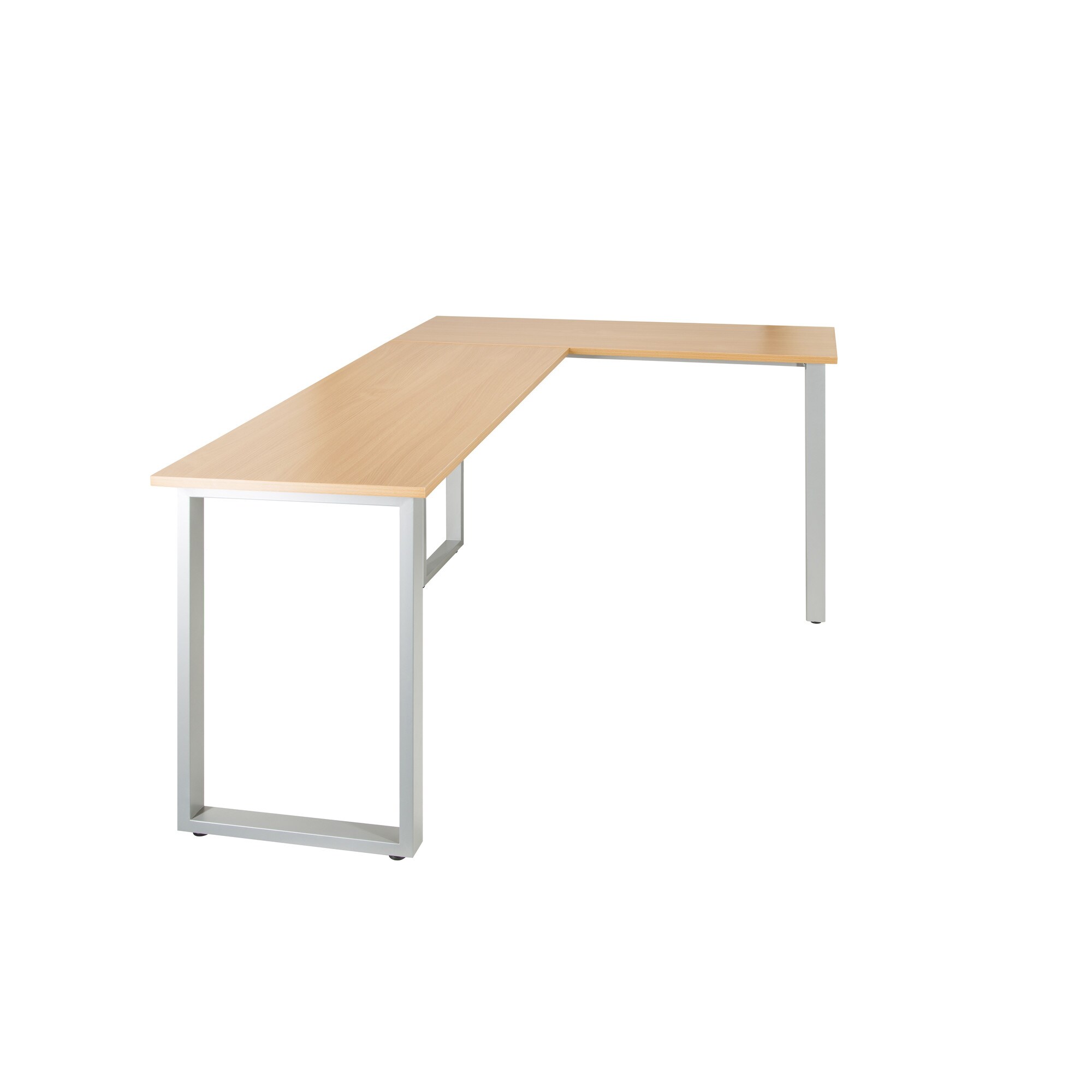 Eckschreibtisch WORKSPACE BASIC I Melaminharzbeschichtete Spanplatte, Gestell pulverbeschichteter Stahl hjh OFFICE