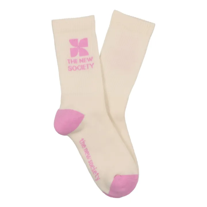 the new society Chaussettes Logo | Rose