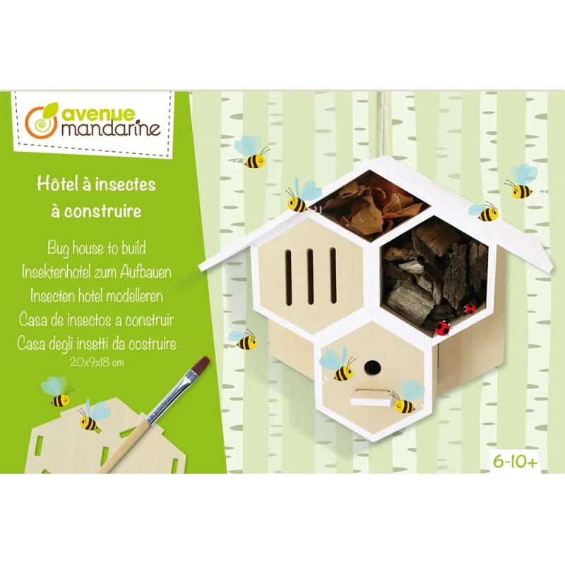 Boîte créative, Hôtel à insectes à construire - Bois