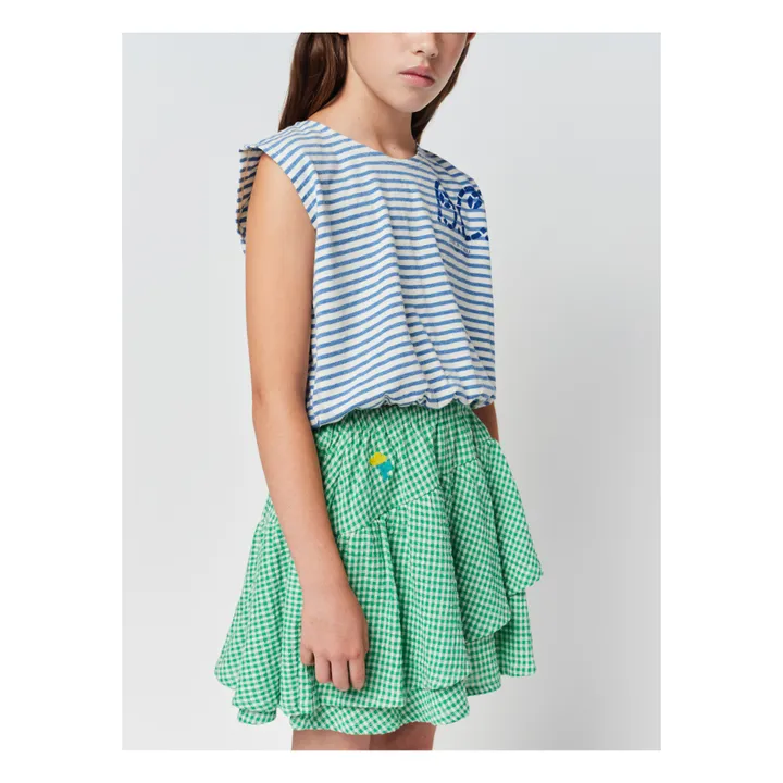 Bobo Choses Jupe Coton et Lin Vichy | Vert