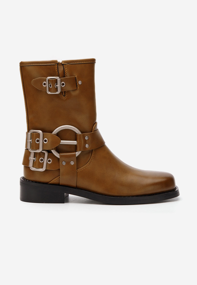 Bottines hautes femme chameau Migdalia