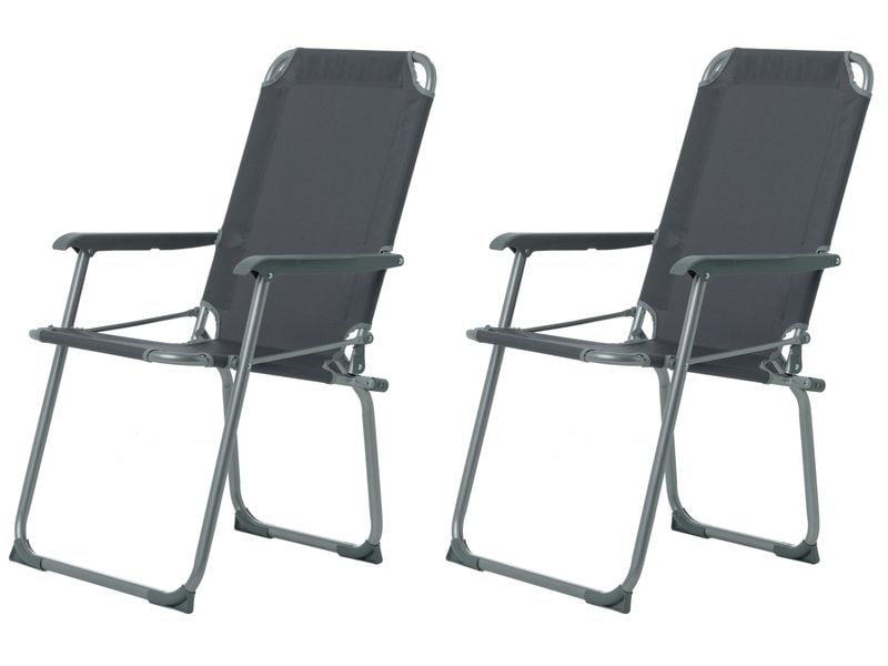 KOOR Campingstuhl Comodo Grigio, 2 Stück Kompakte und leichte Outdoor-Stühle