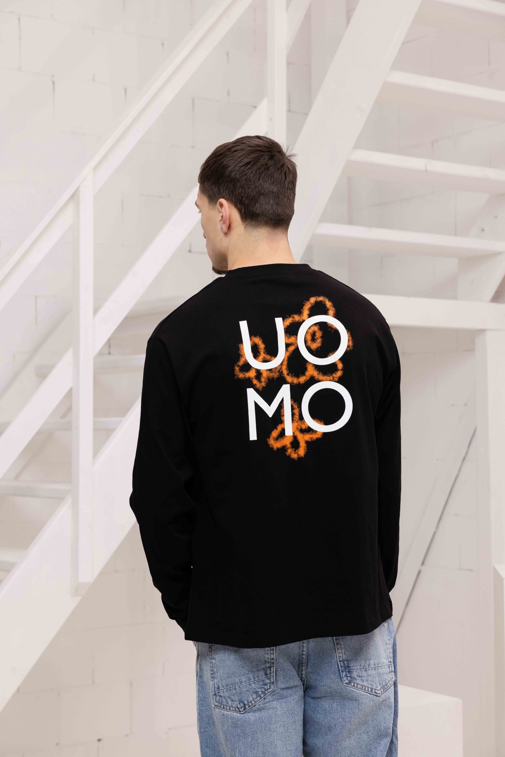24 Uomo Flora 2.0 Longsleeve Shirt Heren Zwart/Oranje