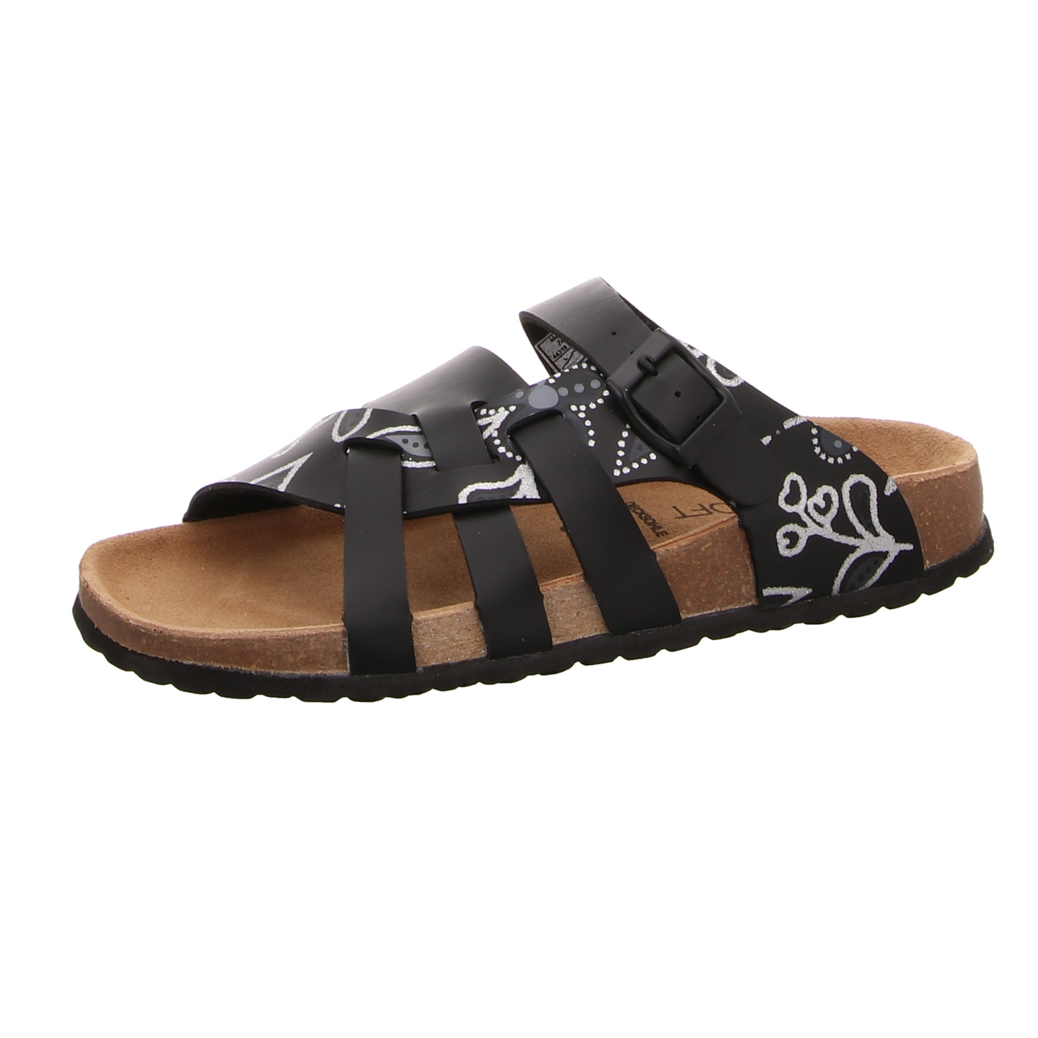Idana-Schuhe Pantoletten schwarz