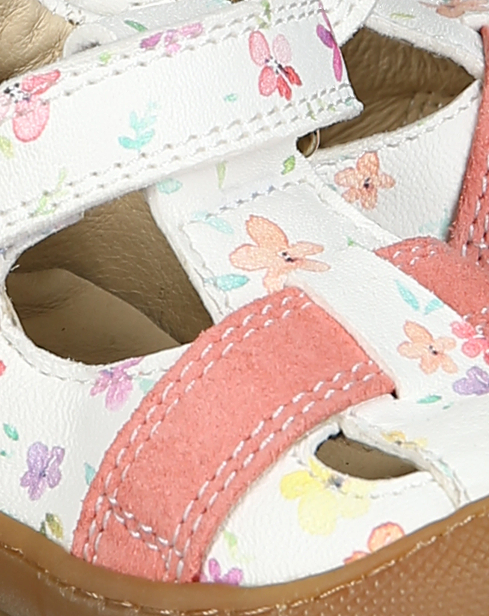 Klett-Lauflernsandalen FLOWER mit Zehenschutz in weiß