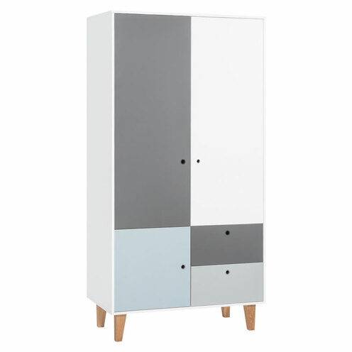 Armoire 2 portes Bleu CONCEPT - VOX