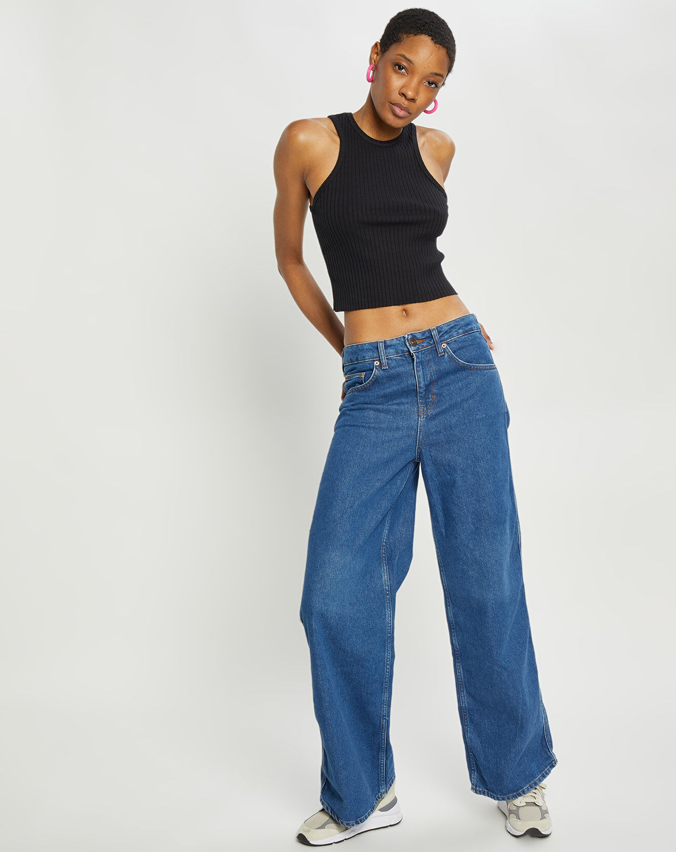 Urban Outfitters Jean 70's en Toile de coton Puddle large bleu