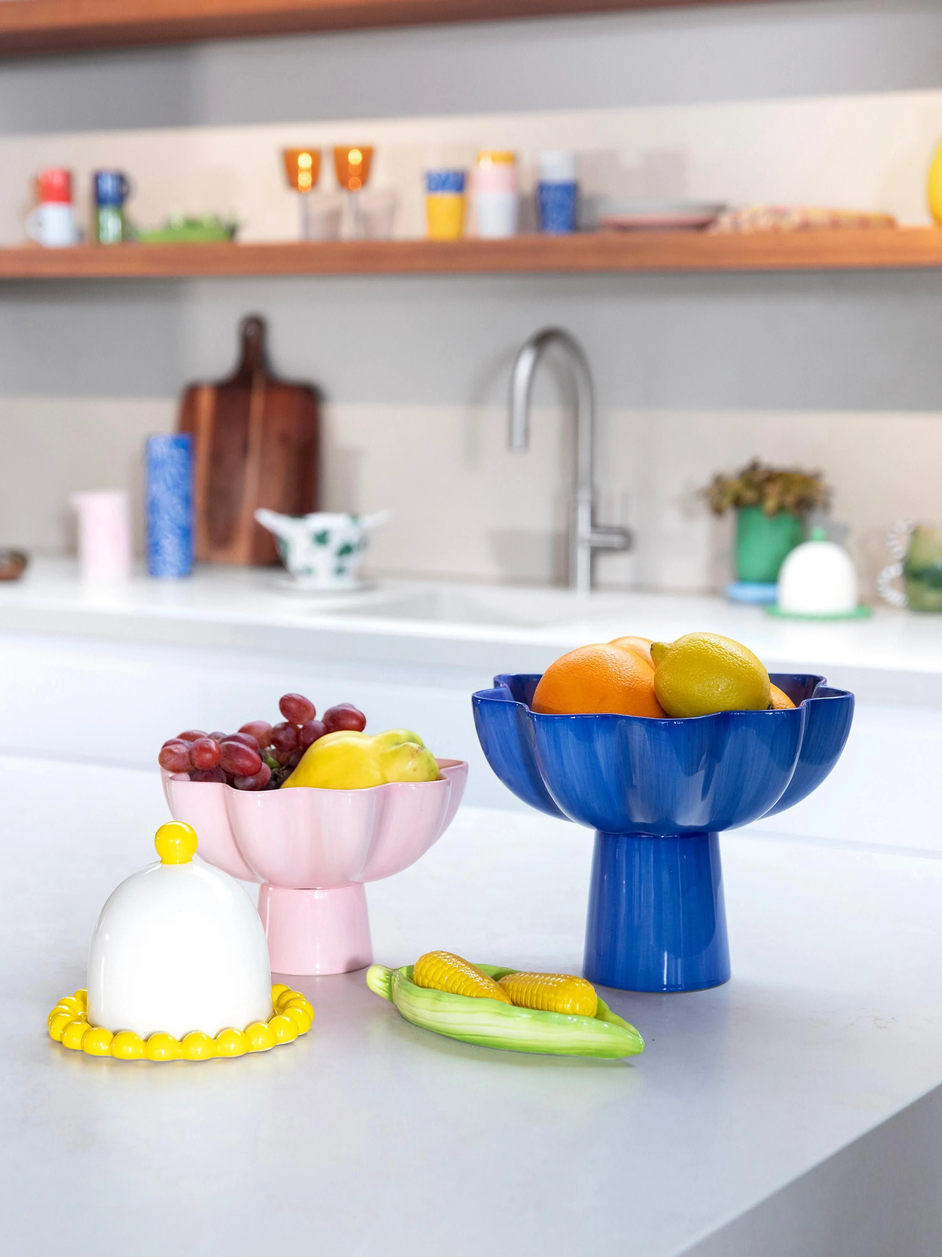Handbeschilderde decoratieve schaal Sun