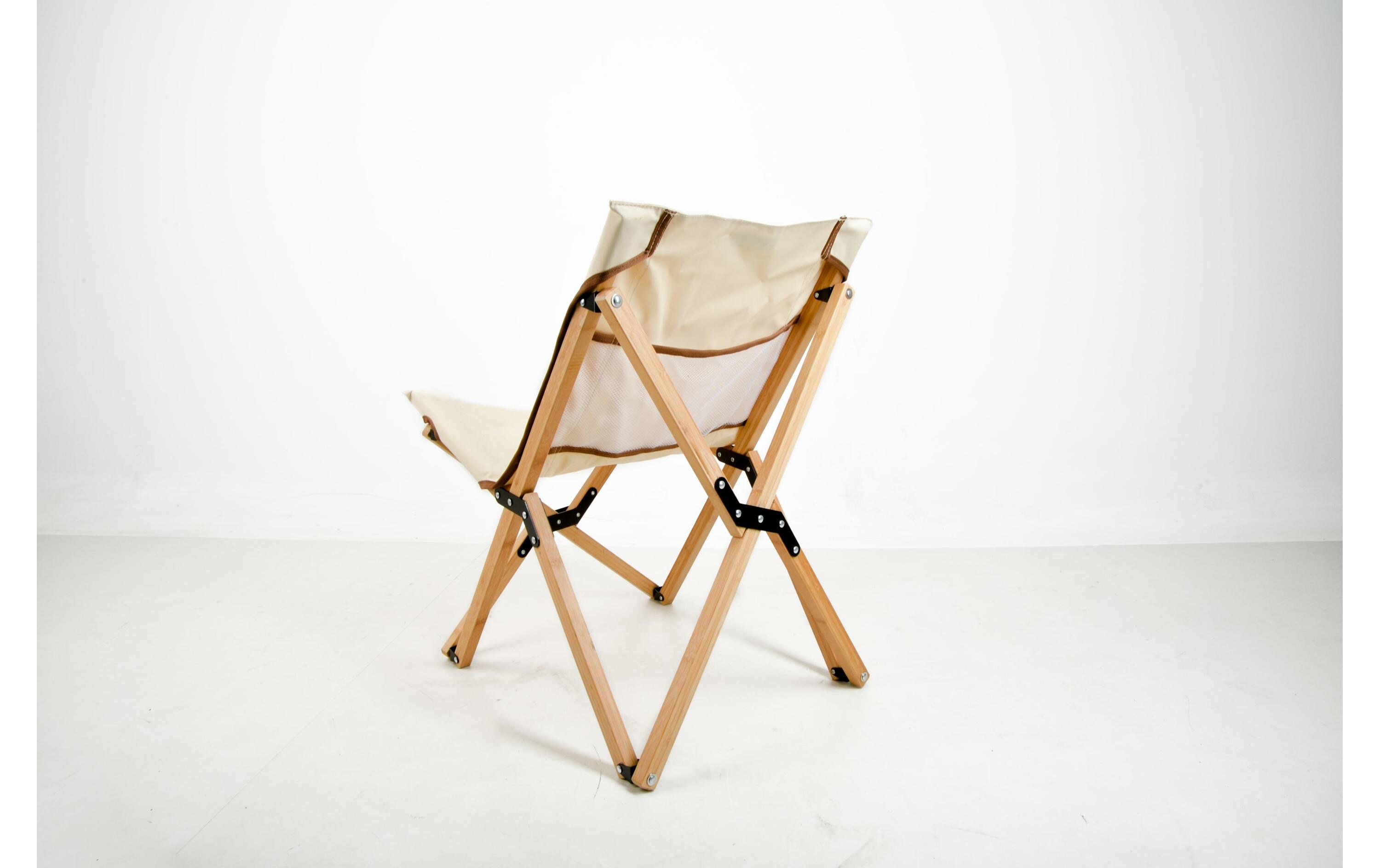 Bamboo Canvas Chair BraunCampingstuhl