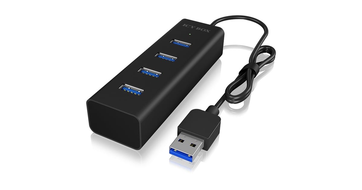 ICY BOXIB-HUB1409-U3 4-port USB-hub  (Zwart)
