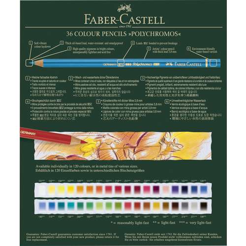 FABER-CASTELL POLYCHROMOS Künstlerfarbstifte-Atelierbox