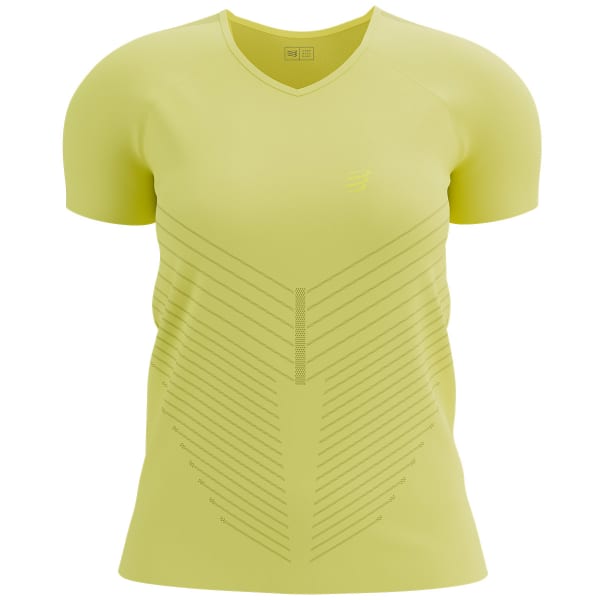 T-shirt running COMPRESSPORT PERFORMANCE SS TSHIRT W GREEN SHEEN