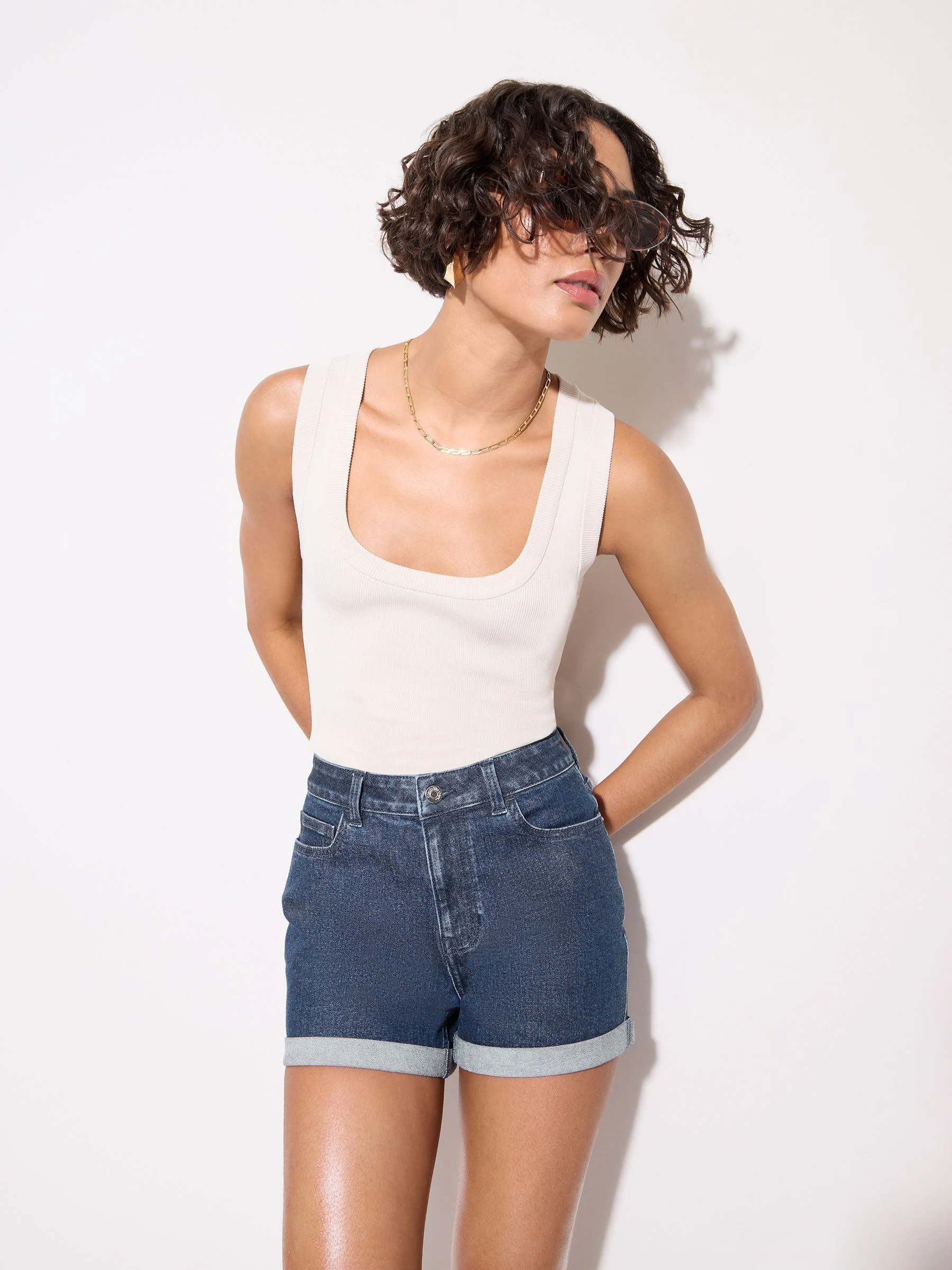 Normaal blauw - Friends Like These Boyfriend denimshorts