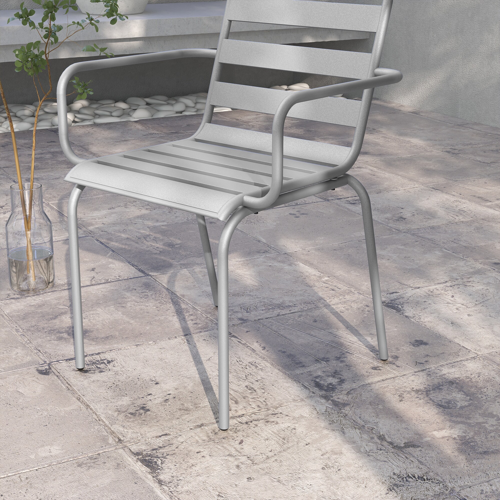 Outsunny Gartenmöbel-Set mit 2 Stühlen grün 51L x 58B x 78H cm