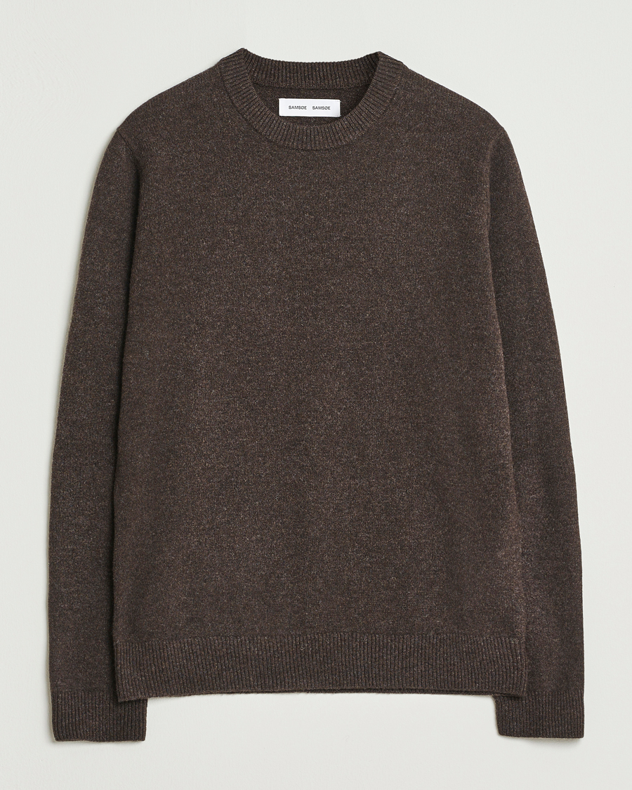 Samsøe Samsøe Isak Knitted Crew Neck Turkish Coffee