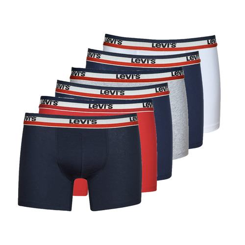 Levi's - LOGO BRIEF PACK X6 - Marine / Blanc / Gris / Rouge / Noir
