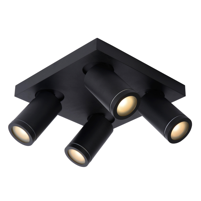 Lucide Taylor 4 spot badkamer IP44 zwart