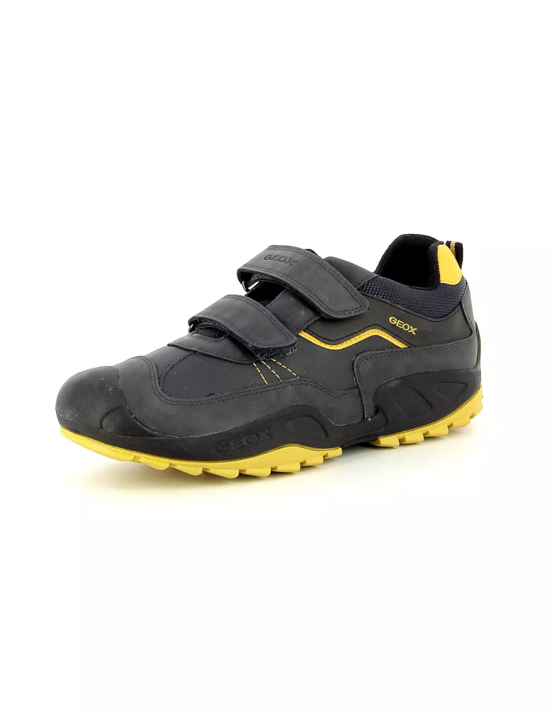GEOX NEW SAVAGE - Baskets NavyOchreYellow