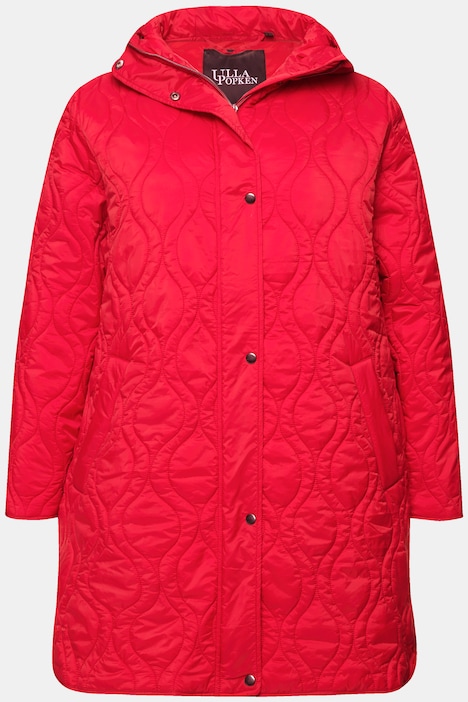 HYPRAR Steppjacke, 2-Wege-Zipper, Kapuze, recycelt