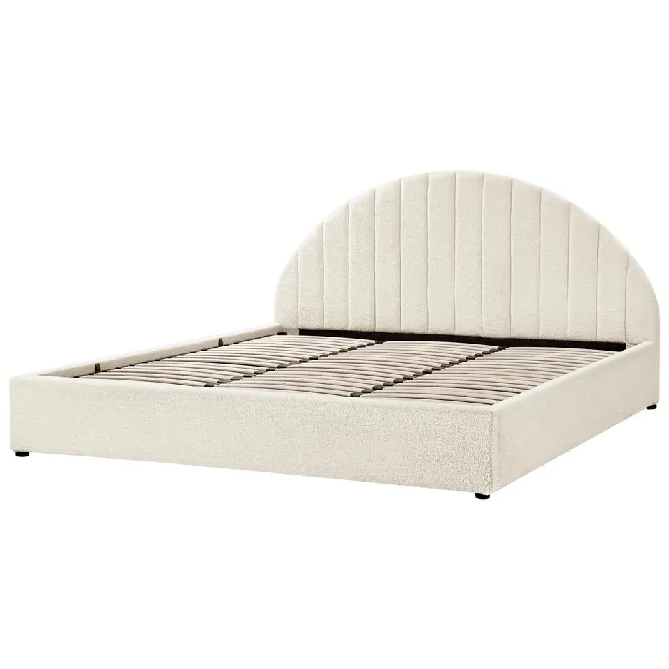 CHADENET - Tweepersoonsbed - Gebroken wit - 180 x 200 cm - Bouclé