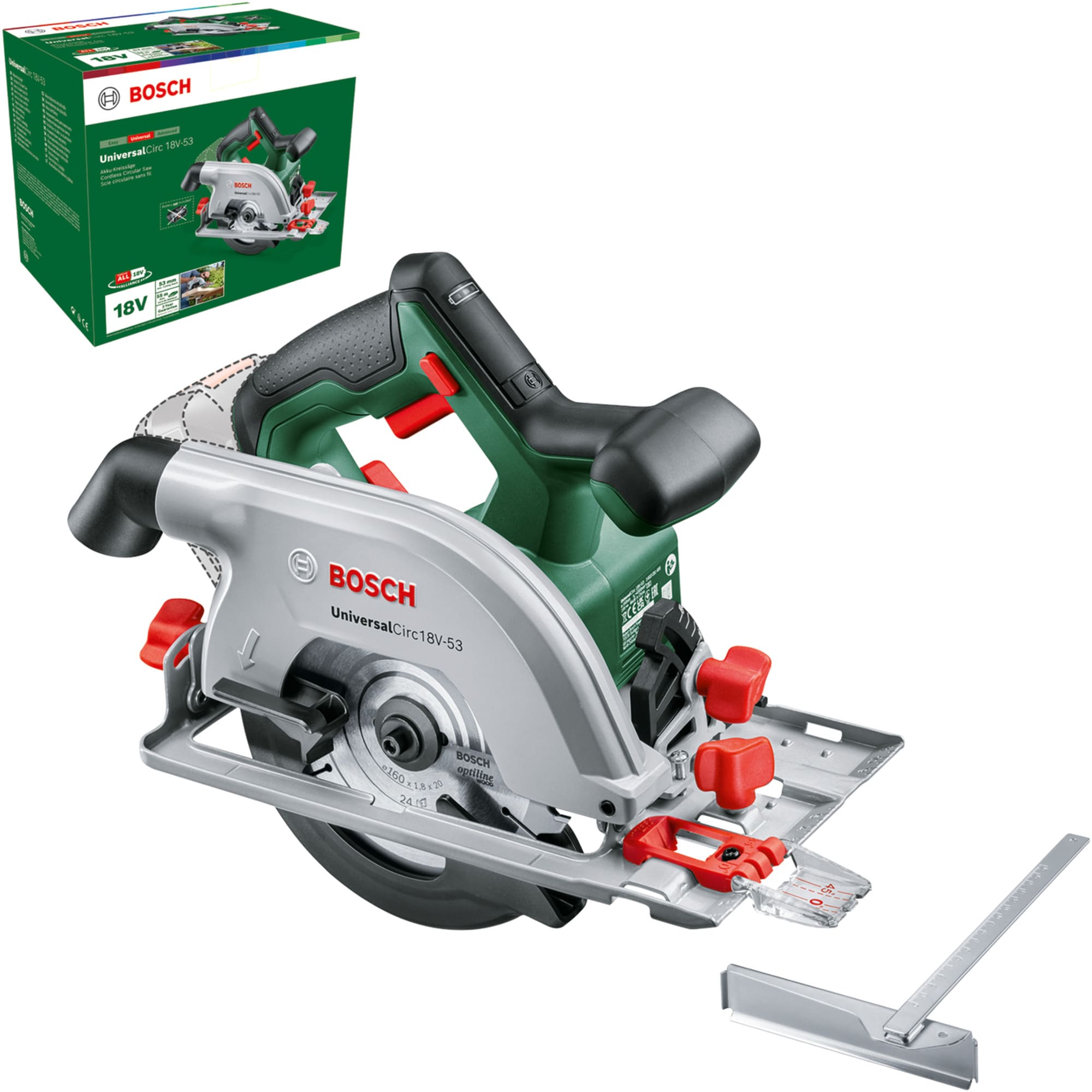 Bosch Handkreissäge Handkreissäge UniversalCirc 18V-53 solo, 18Volt