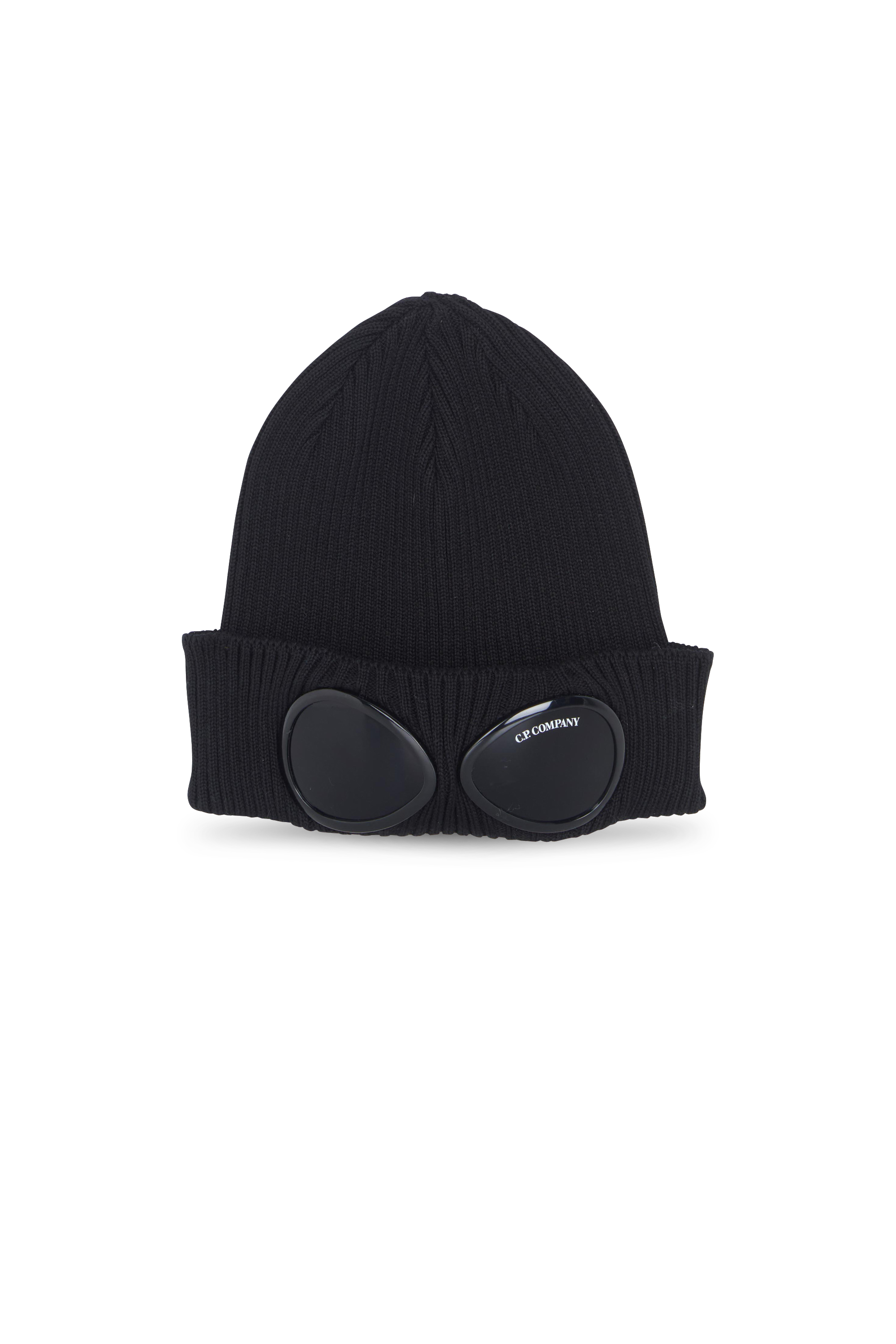 C.P. COMPANY Bonnet  COTTON GOGGLE BEANIE Noir