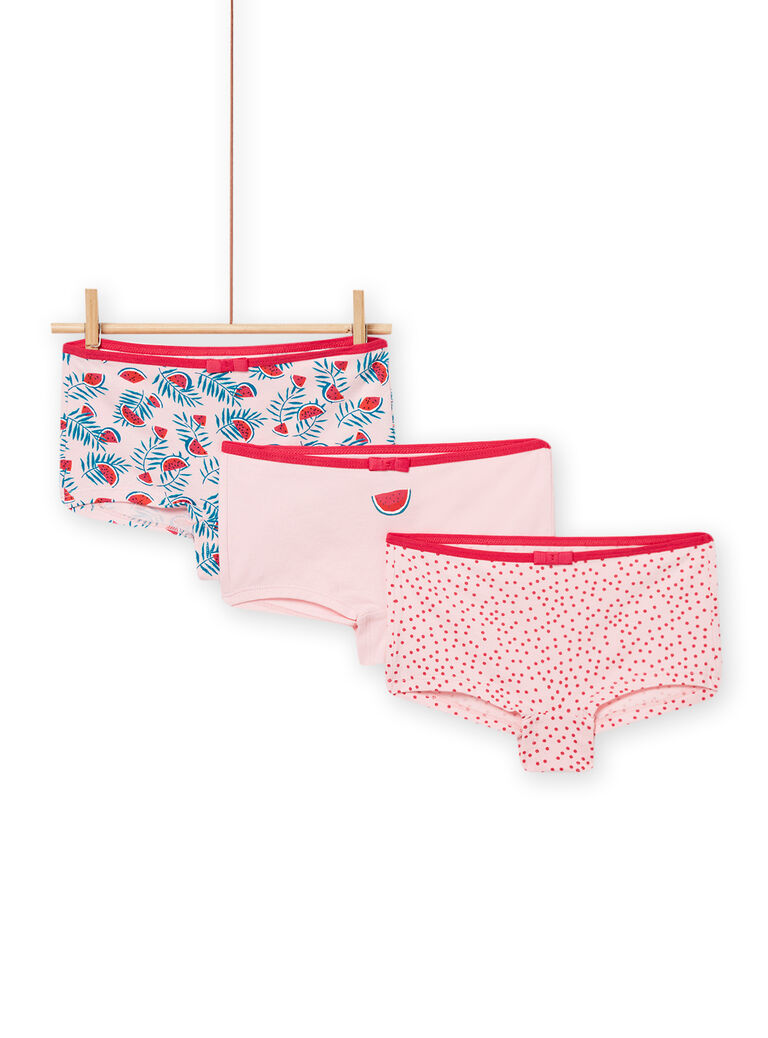 Lot de 3 shortys roses assortis enfant fille