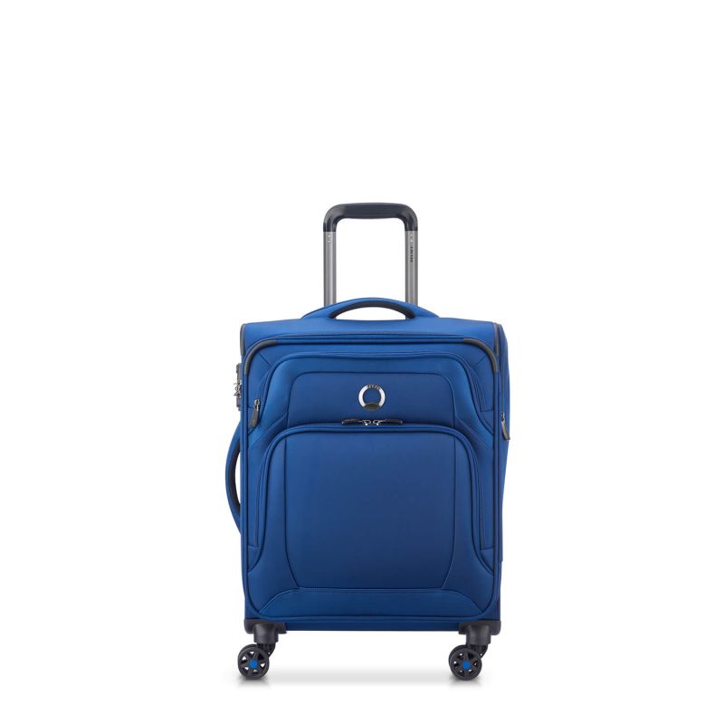 Valise souple cabine Optimax Lite Slim 55 cm Bleu