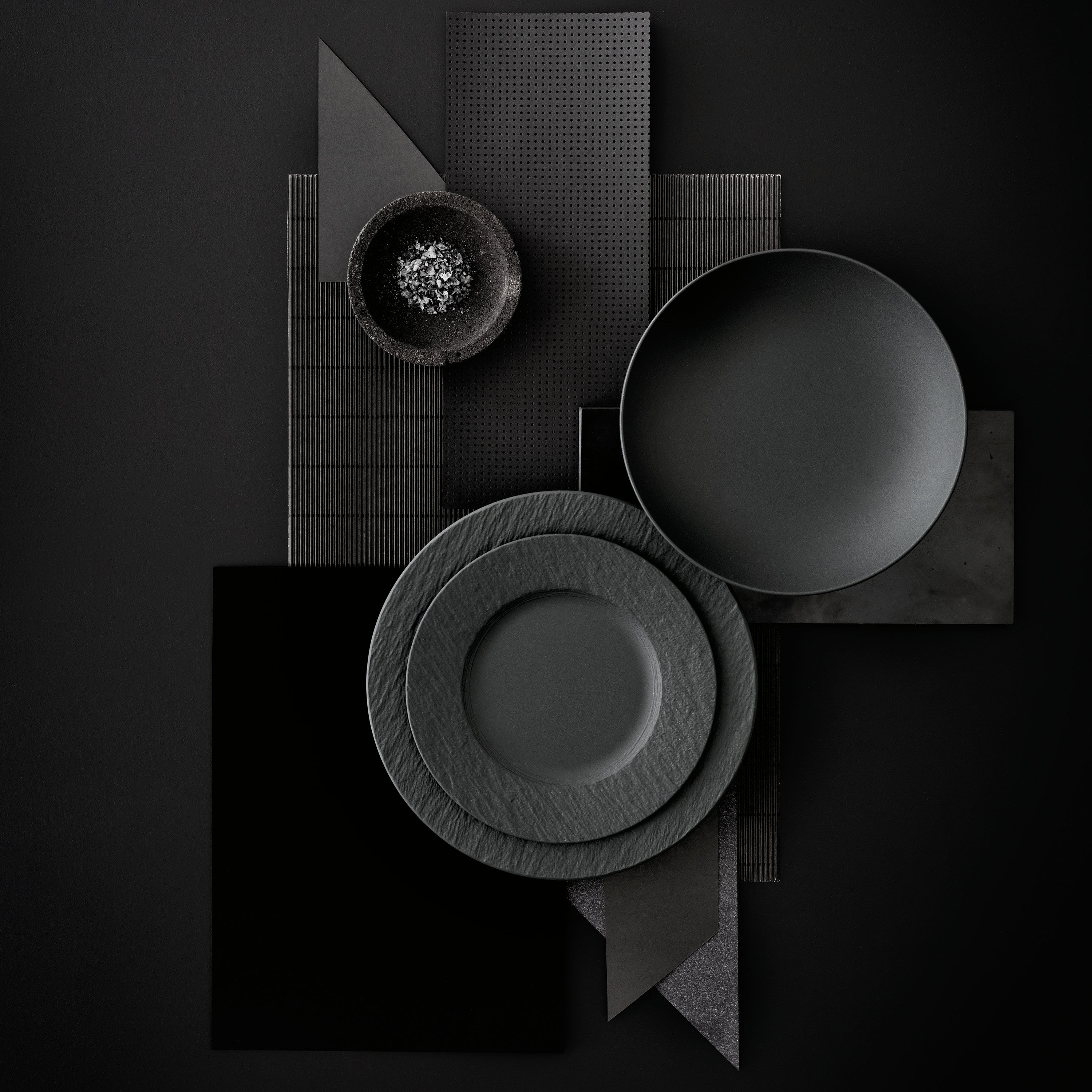 Manufacture Dinner plate Black, 10.7'', Premium Porcelain