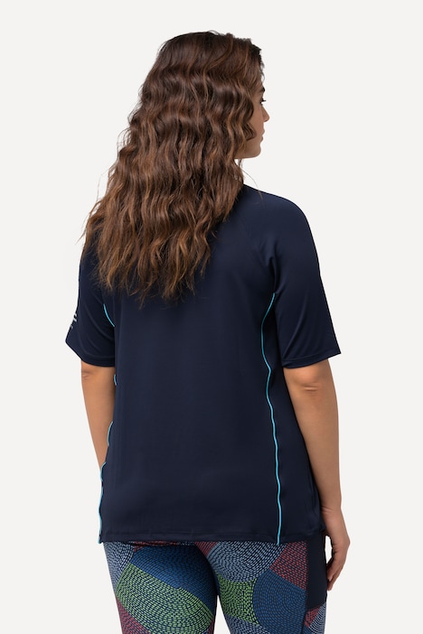 T-Shirt, UV-Schutz 50+, V-Ausschnitt, Halbarm