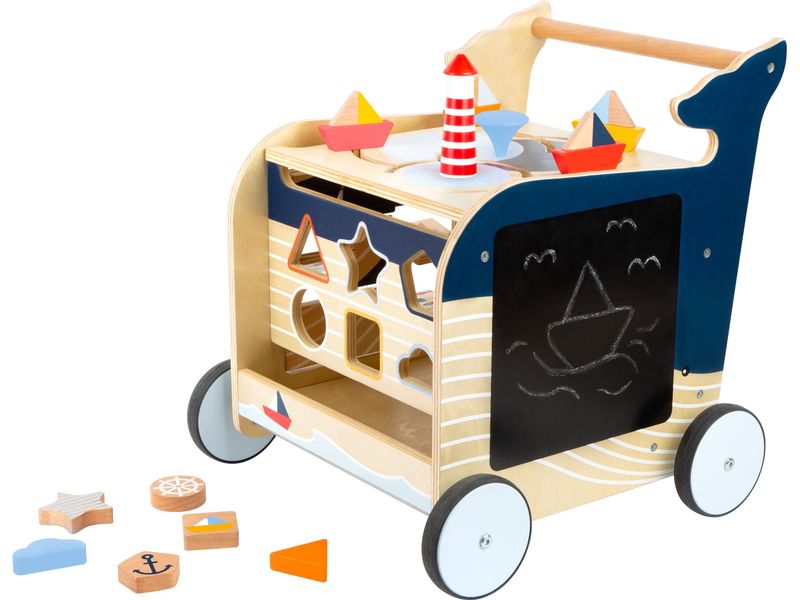 small foot Lauflernwagen Wal Lauflern-Wal für Kinder