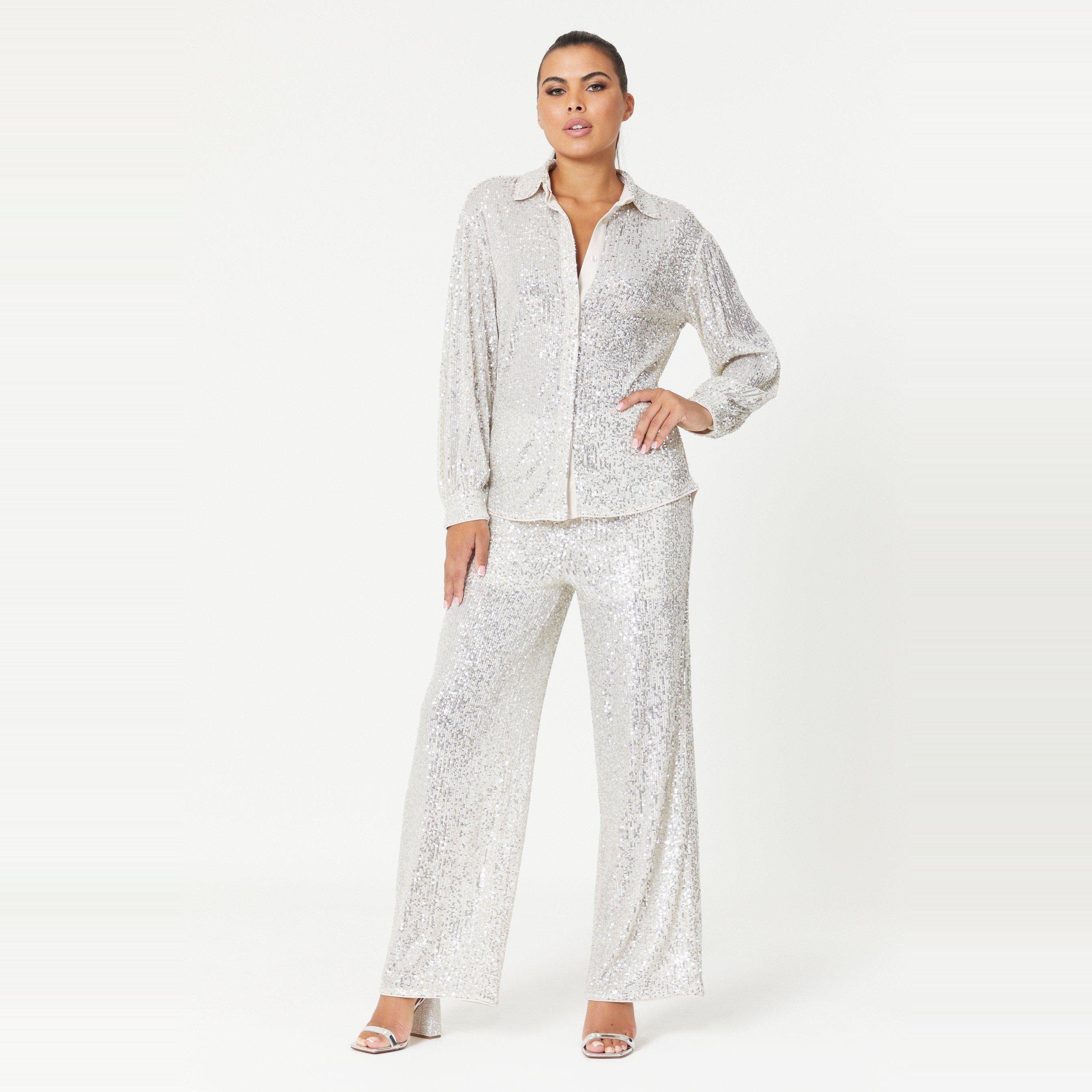 Be You Wide Leg Sequin Trouser