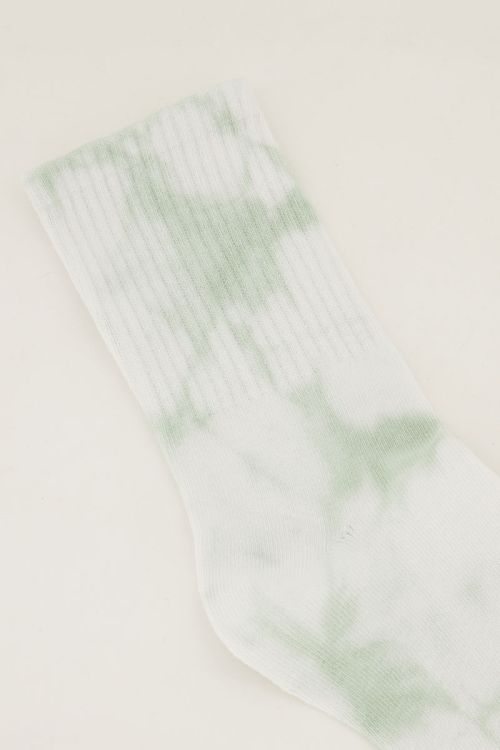 Tie dye sokken mint groen