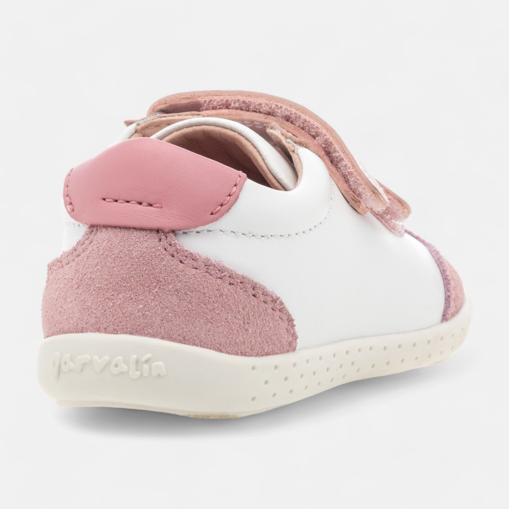 Baskets basses Bébé fille en cuir blanc