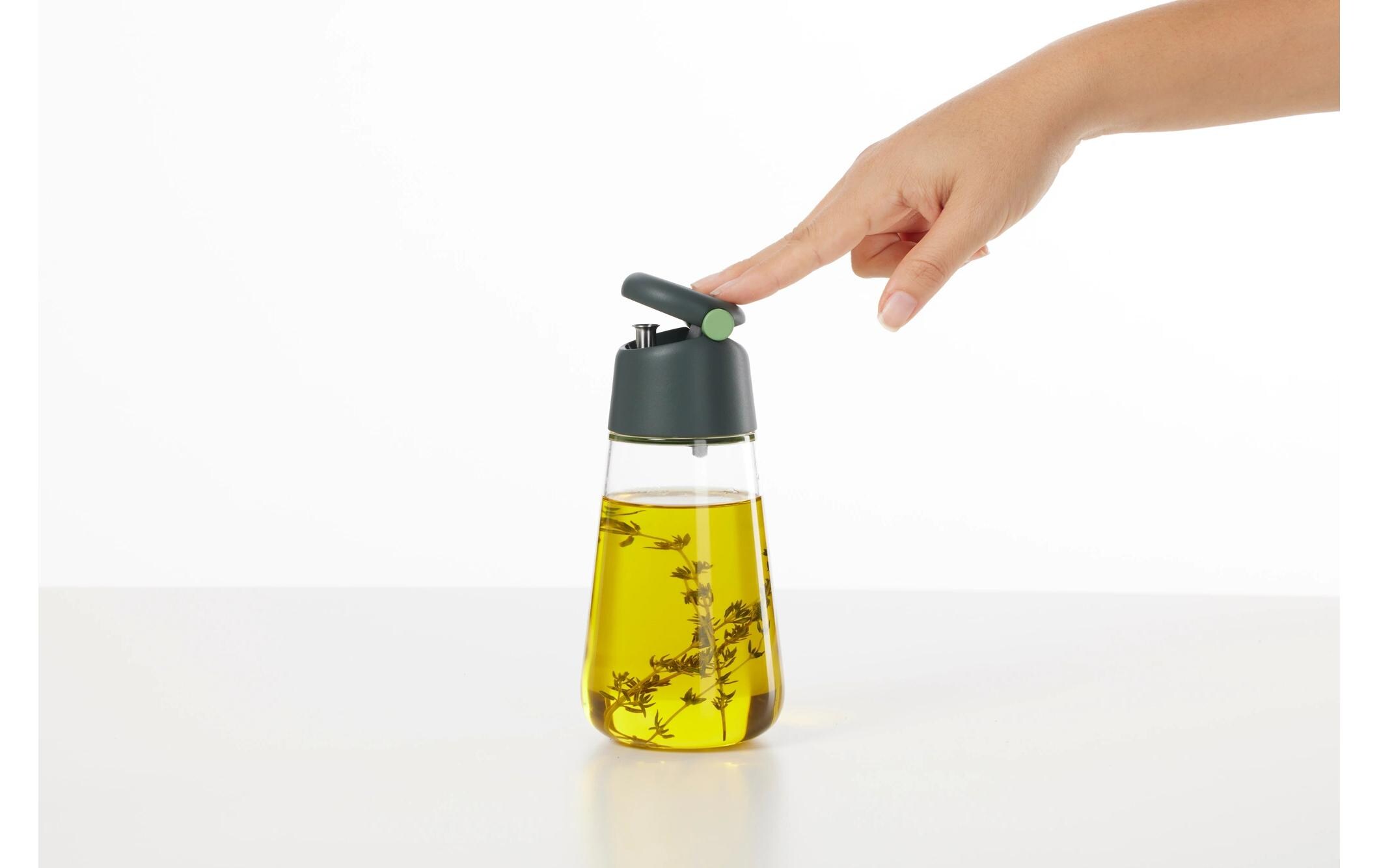 Öl & Essig Spender 2er-Set, Glas, GrauÖl- und Essigspender-Set