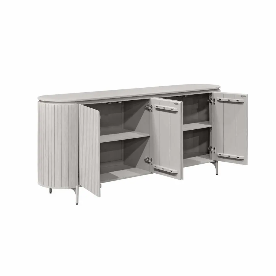 Dressoir Taupe Hout - 210x45x90cm - Solana