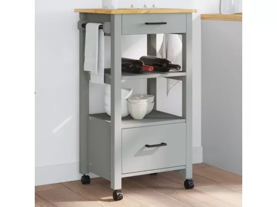 Chariot de cuisine MONZA 48x40x90 cm bois massif de pin