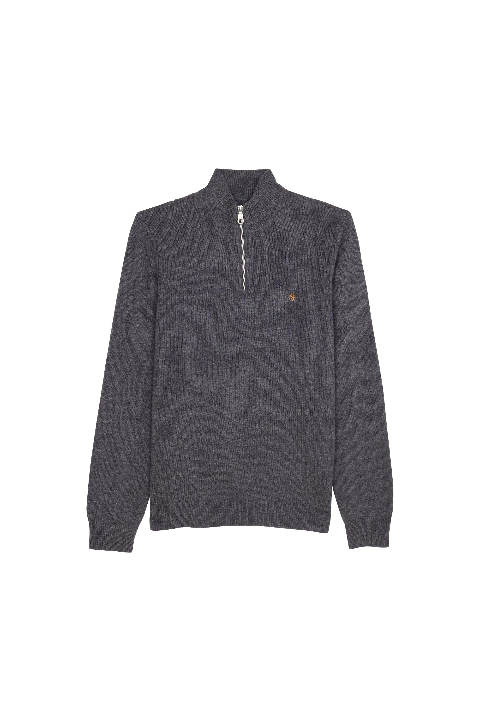 FARAH Pull BIRCHALL1/4 ZIP Gris