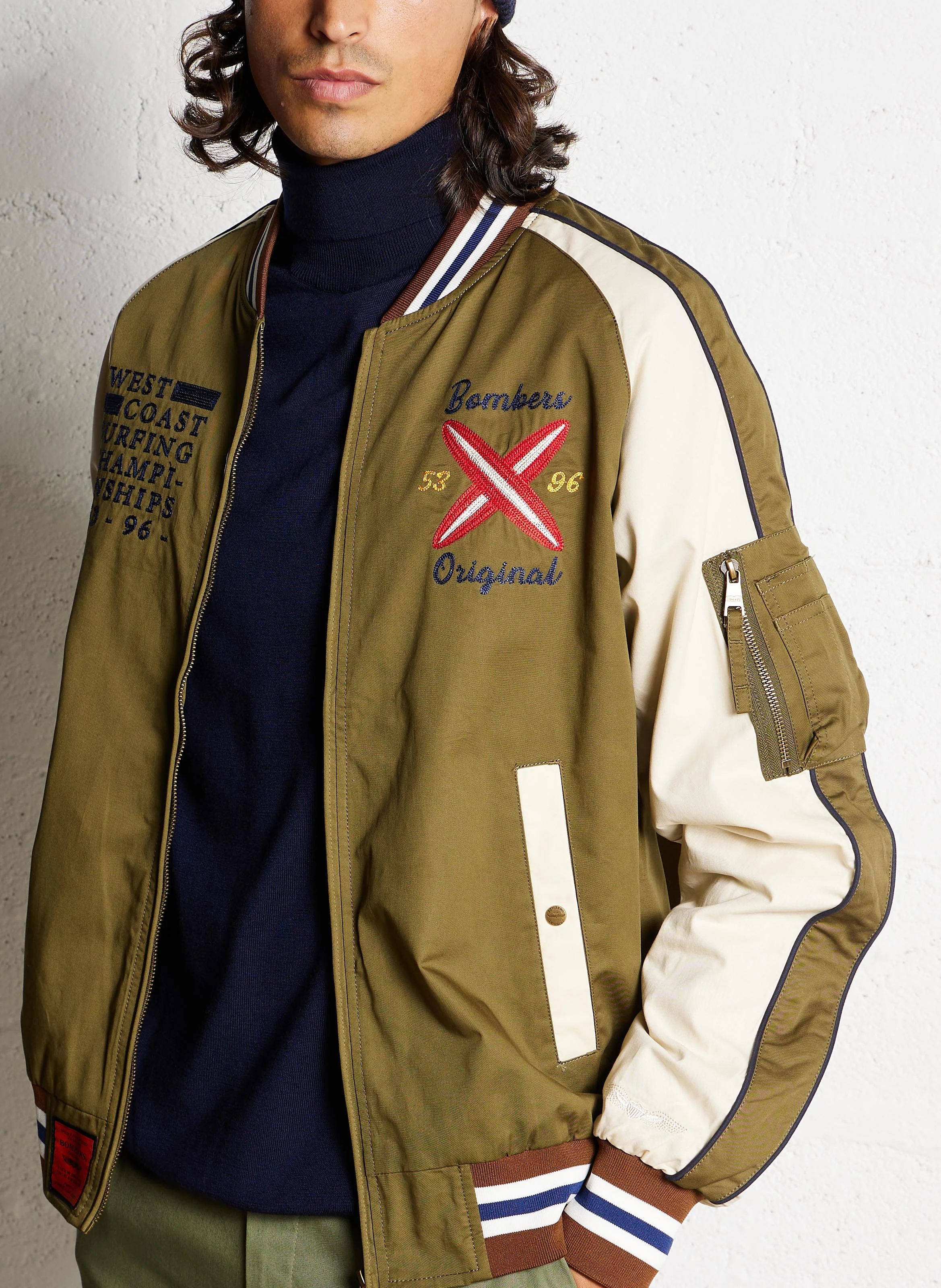 SOUTHBAY - Blouson ample col teddy en coton | Kaki