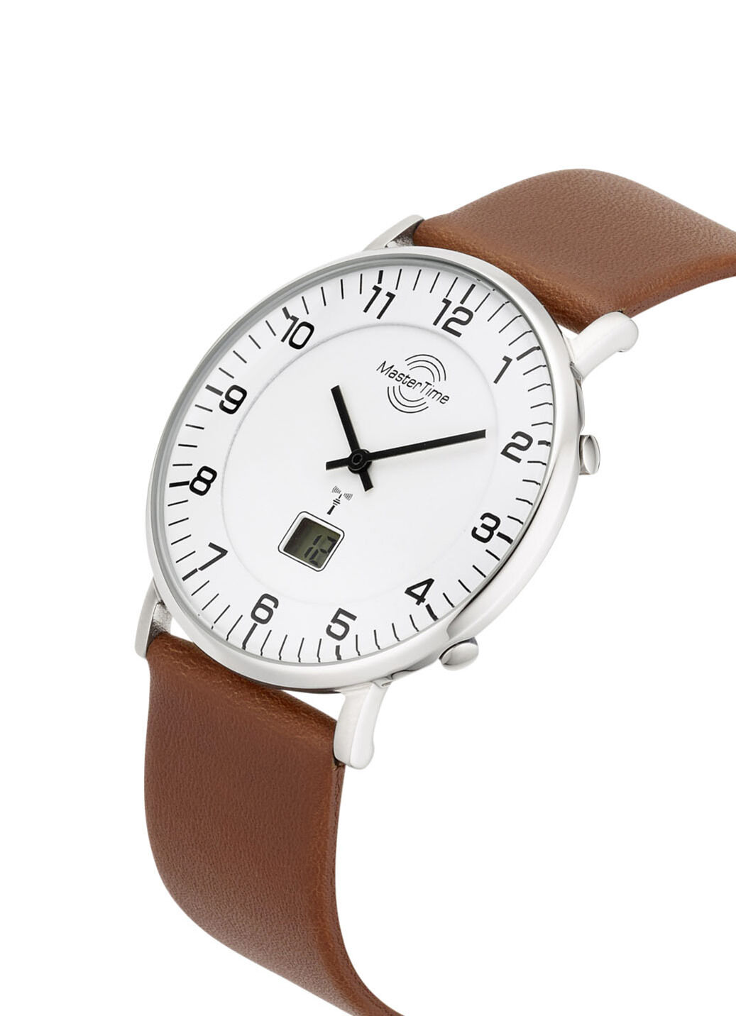 Master Time Funk-Herrenuhr mit Lederarmband
