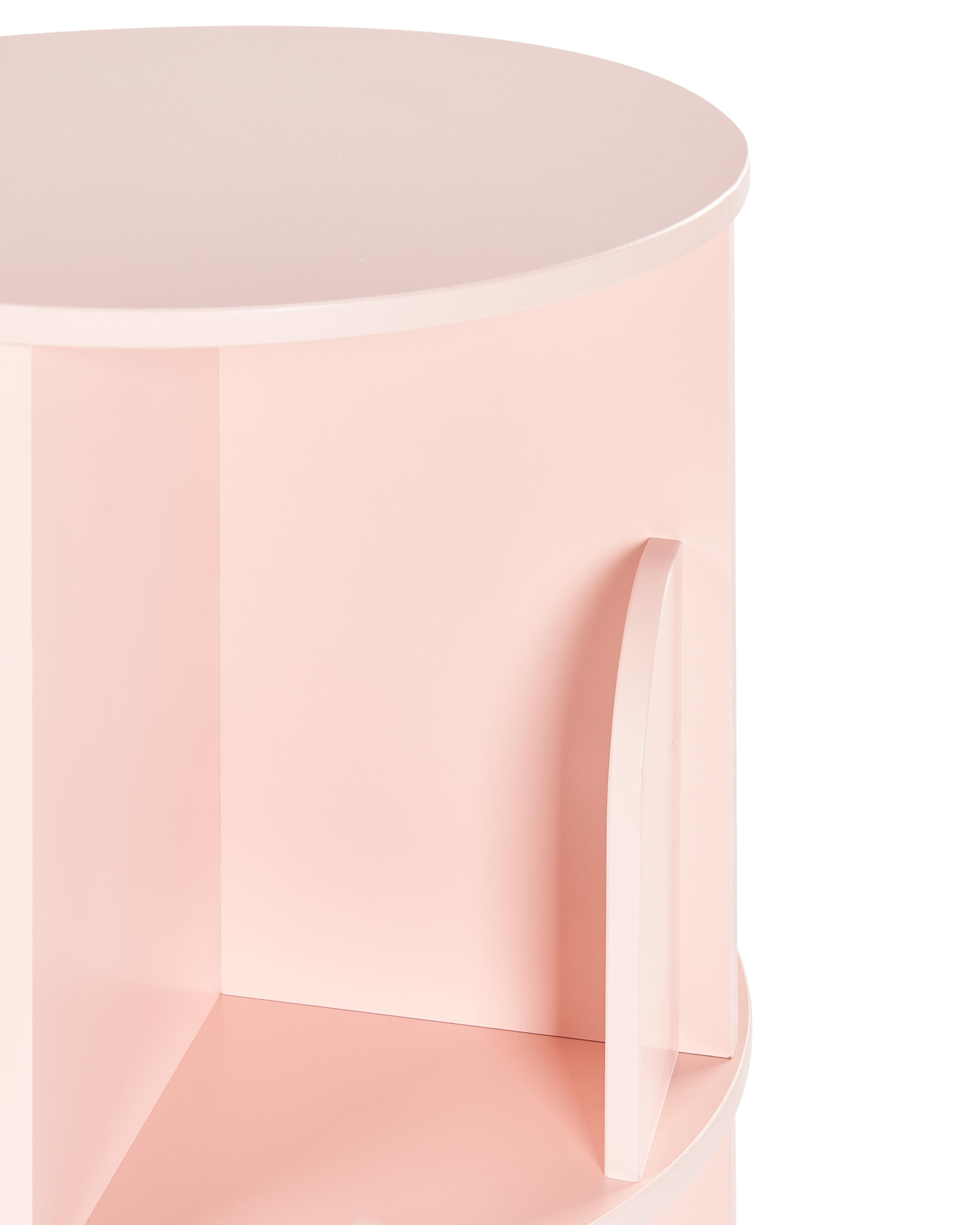 Draaibare boekenplank CANEY 94 cm Pastelroze