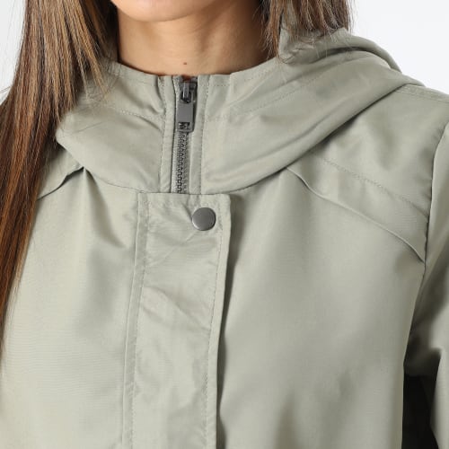 Veste Zippée Capuche Femme Zoa Vert Kaki
